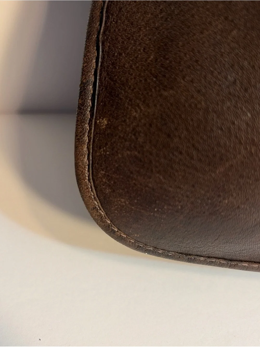 Vintage 1970’s Cashin-Inspired Dark Brown Slim Leather Tote Handbag Kiss Lock